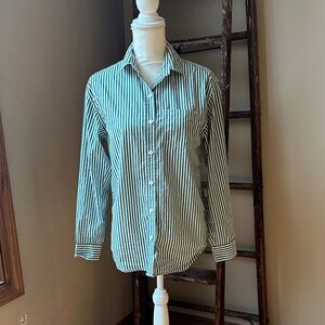 Roots Green and White Striped oversized Shirt